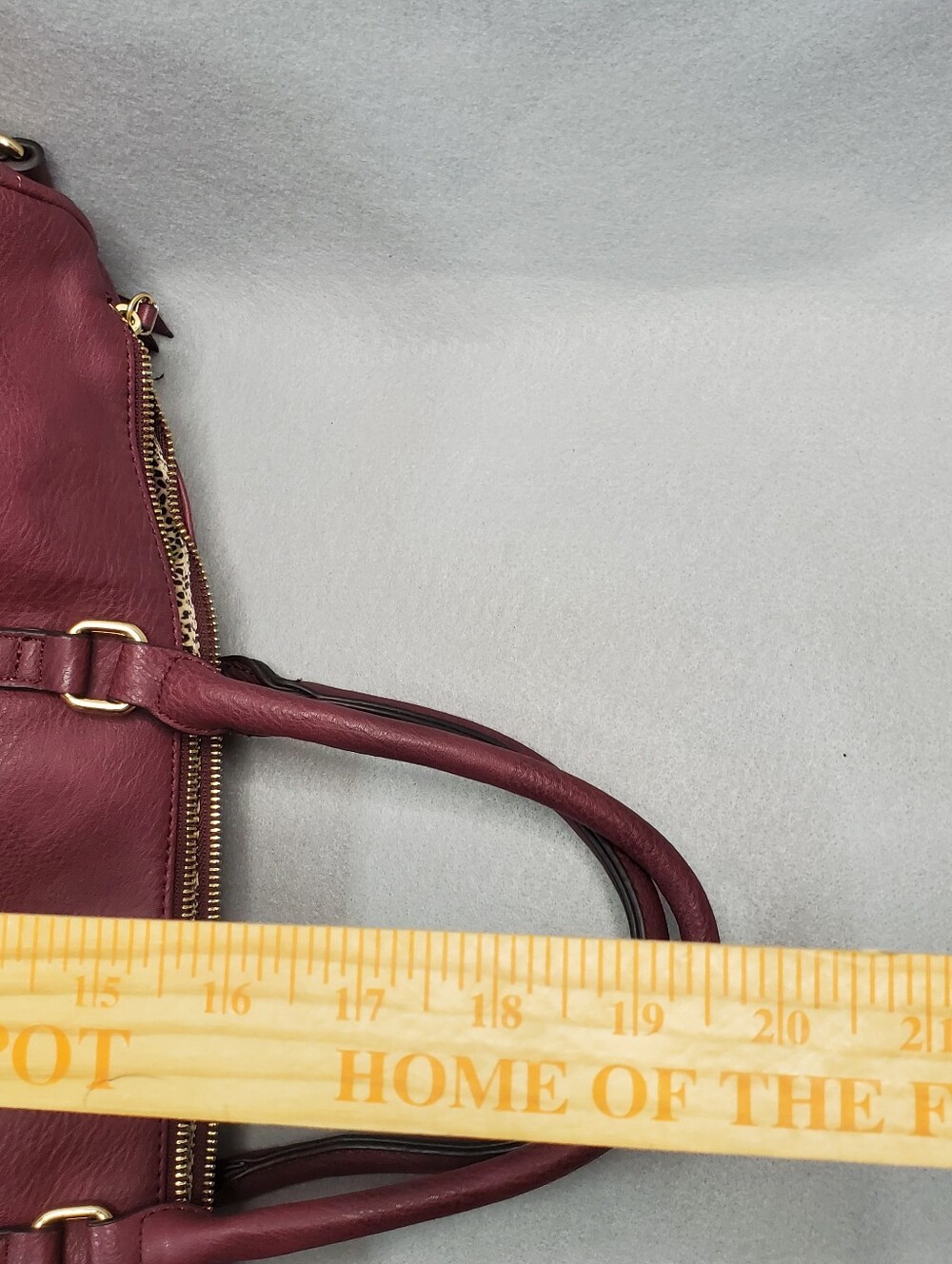 Sole/Society Faux Leather Weekender Bag - Plum - Picture 7 of 9
